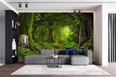 Free Download Fantasy Enchanted Magical Forest Large Wall Mural Etsy