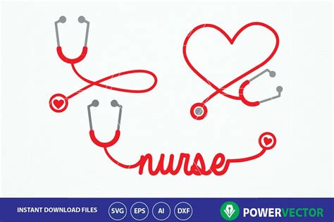 Stethoscope Svg Nurse Word Art Svg Nu Design Bundles