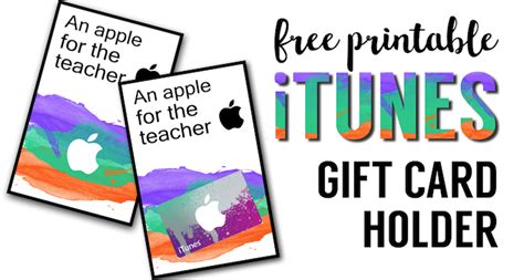 The new approach offers a much simpler experience. Apple Teacher Printable iTunes Gift Card Holder - Paper ...