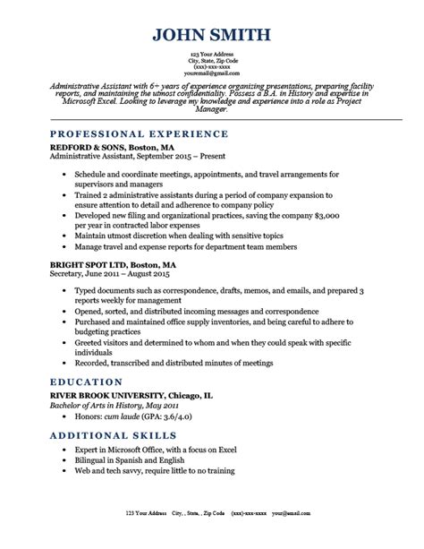 Larger professional experience and education sections; Basic and Simple Resume Templates | Free Download | Resume ...