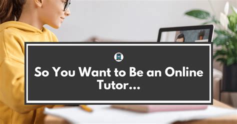 How To Become An Online Tutor My Private Professor