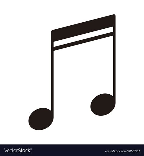 Isolated Sixteenth Beamed Note Musical Royalty Free Vector