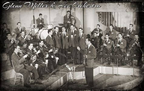 Glenn Miller And His Orchestra At The Microphone Are L To R Ralph