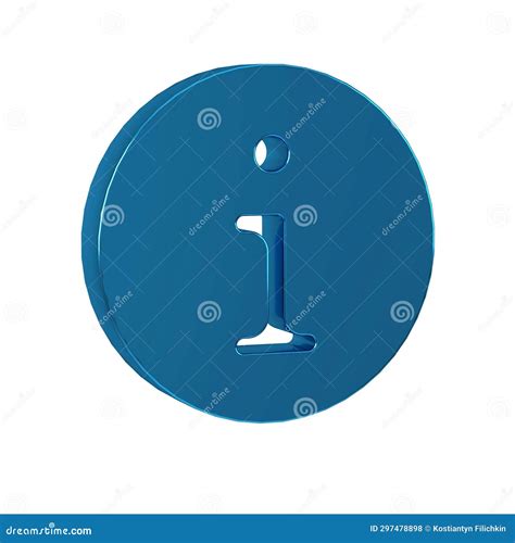 Blue Information Icon Isolated On Transparent Background Stock