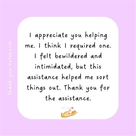 20 Genuine ‘thank You For The Assistance Notes Appreciate Your Help