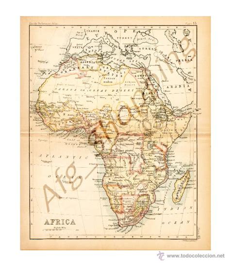Africa Map Edited In The 19th Century By Jba Vendido En Subasta