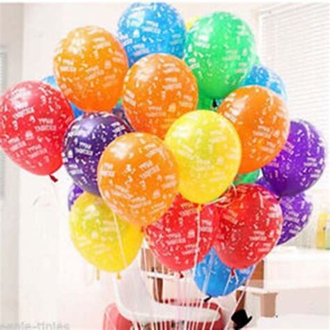 20 Multicoloured Happy Birthday Helium Balloons With Ultra Hi Float