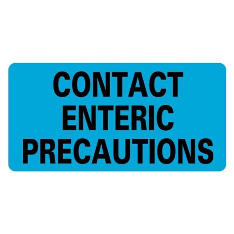 Contact Enteric Precautions Stickers Labelvalue