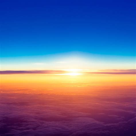 Ipad Air Sunrise Horizon Sky Landscape Wallpaper Nature And