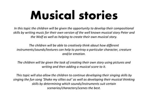Musical Stories Teaching Resources