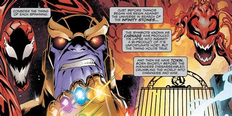 Thanos Is The Secret Father Of Venoms Carnage Symbiote No Really