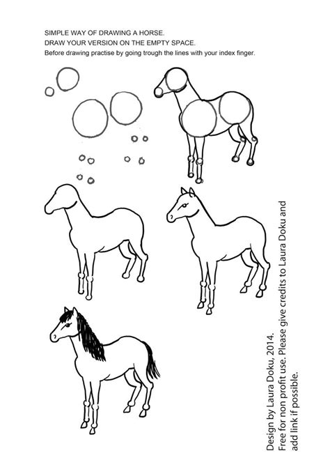 Easy, step by step simple horse drawing tutorial. 17 Best images about teach me to draw on Pinterest ...