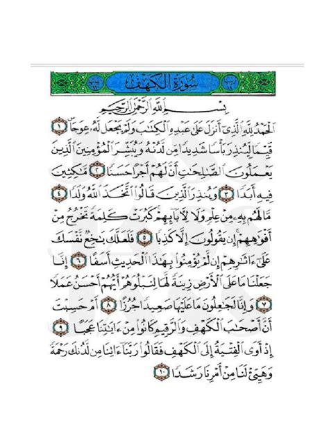 Surah Al Kahfi 1 10 And 100 110