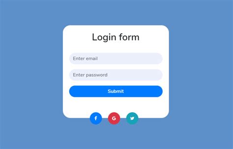 Login Page In Html With Css Code Codepen