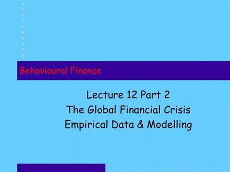 Ppt Behavioural Finance Powerpoint Presentation Free Download Id