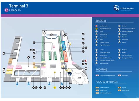 Arrival Dubai Airport Terminal 3 Map Pdf