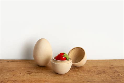Hollow Wooden Easter Egg Set Of 2 Woodlark Shop