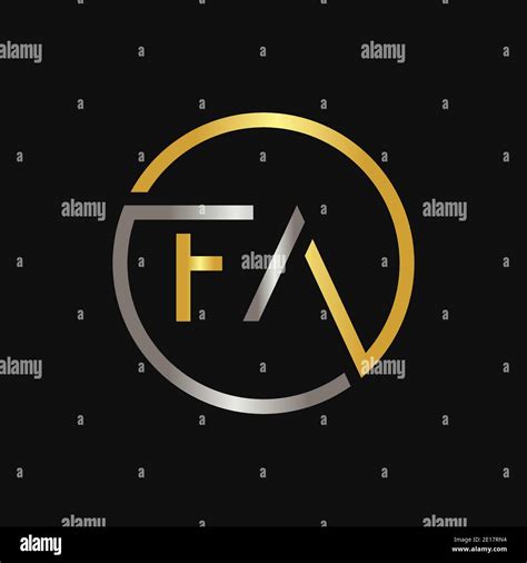 Initial Fa Letter Logo Creative Typography Vector Template Creative