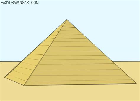 How To Draw A Pyramid Easy Drawing Art