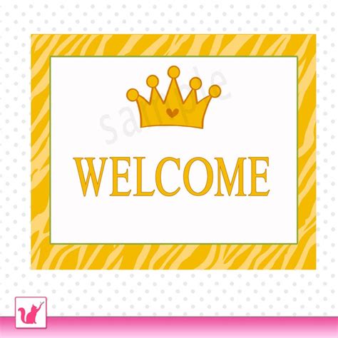 Printable Welcome Party Sign Diy Digital File Matching Any Etsy
