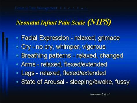 Neonatal Infant Pain Scale Download Scientific Diagram