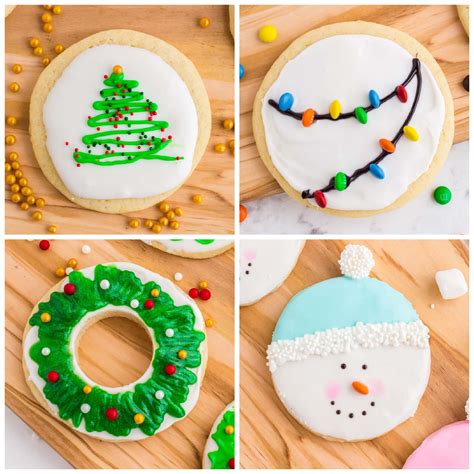Round Sugar Cookie Christmas Decorating Ideas