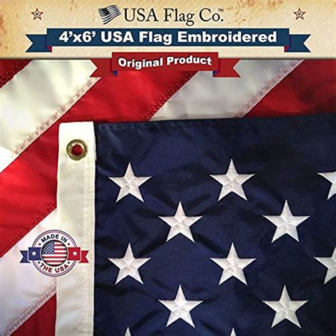 us flag 4x6 by usa co is 100 american made the best embroidered stars sewn in ebay