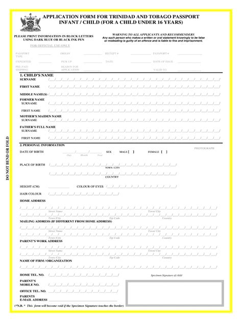 Passport Renewal Trinidad Online Fill Out And Sign Printable Form 2022