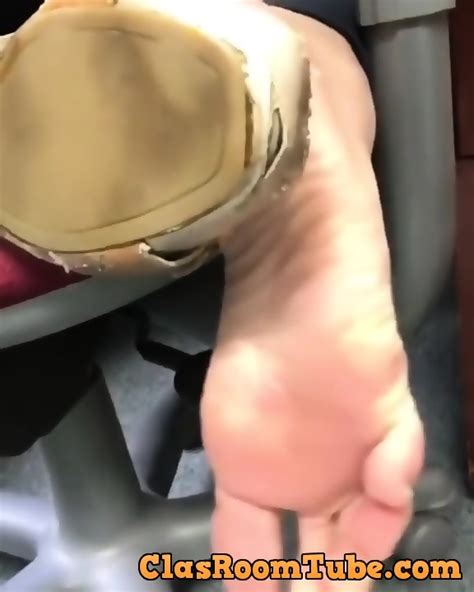 Closeup Candid Feet At School