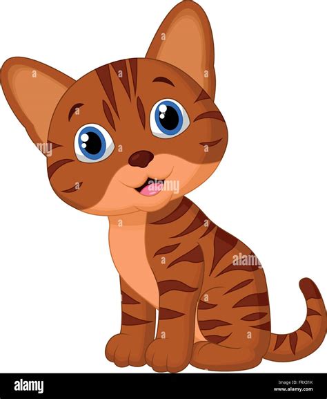 Cute Baby Cat Cartoon Stock Vector Image And Art Alamy
