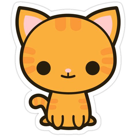 Kawaii Ginger Cat Sticker By Peppermintpopuk Kawaii Doodles Cute