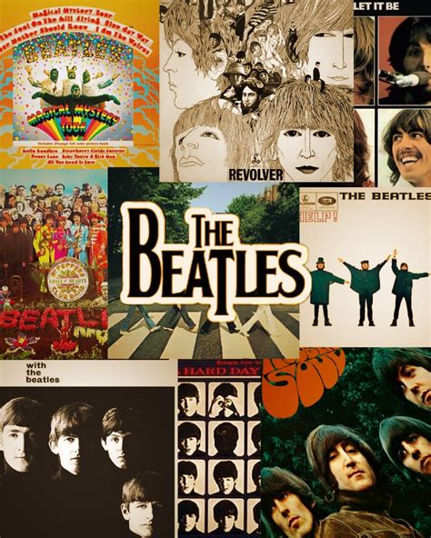 Beatles Wallpaper Collage Beatles Wallpaper Beatles Album Covers