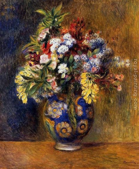 Flowers In A Vase Ii By Pierre Auguste Renoir Oil Painting Reproduction