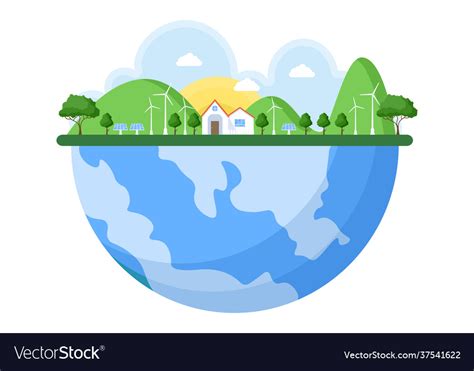 Save Our Planet Earth To Green Environment Vector Image