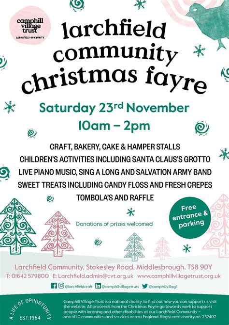 Larchfield Community Christmas Fayre Camphill Village Trust