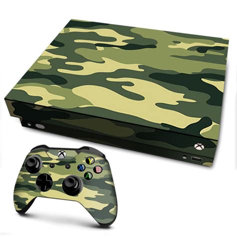 Xbox One X Console Skins Decal Wrap Only Green Camo Original Camouflage