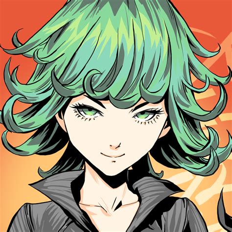 Download Green Hair Green Eyes Face Tatsumaki One Punch Man One Punch