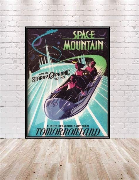 This Is A Poster Of Space Mountain Available In Many Sizes Including 8
