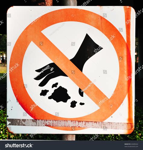 Rubbish — 1 noun (u) especially bre 1 food, paper etc that is no longer needed and has been thrown away; Do Not Throw Rubbish Sign Stock Photo 64689424 : Shutterstock