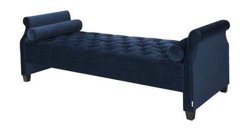 furniture modern lavish blue tufted sofa bed backless