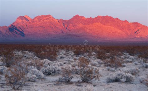 Providence Mountains Edgar And Fountain Peak Mojave Desert Stock Image