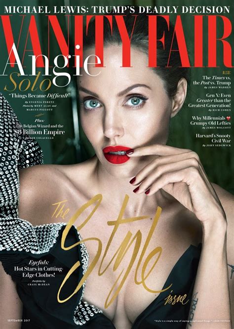 Angelina Jolie On Vanity Fair September 2017 Cover Brad Pitt Divorce Angelina Jolie Fotos