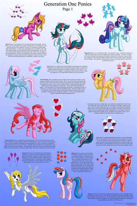 G1 Ponies Character Sheet Page One By Starbat On Deviantart