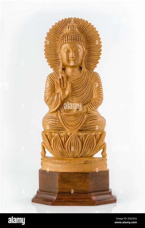 Carved Wooden Buddha Sculpture Stock Photo Alamy