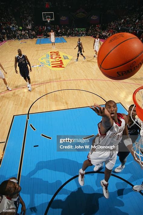 nba all star game aerial view of west kobe bryant in action layup news photo getty images