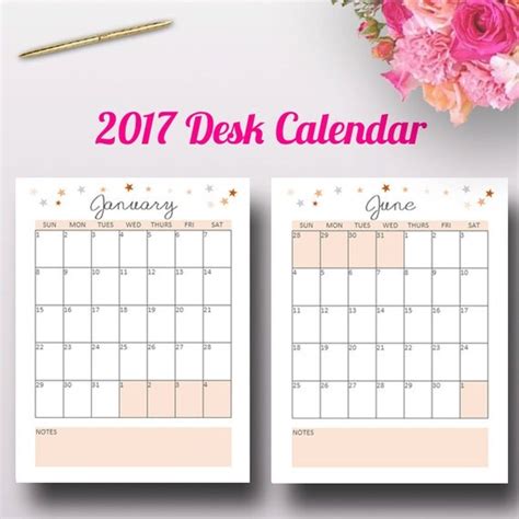 Wall Calendar 2017 Calendar Printable 2017 Monthly Planner