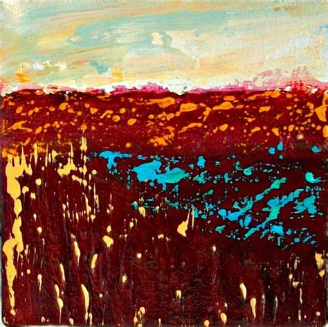Abstract Palette Knife Painting Warm Earth Tones