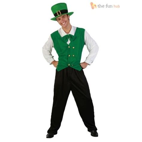 Mens Irish Leprechaun Fancy Dress Costume Hat Green St Particks Day