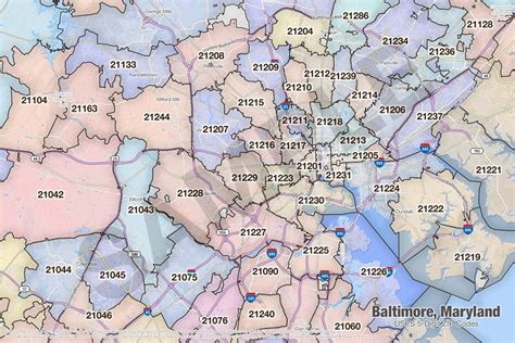 Zip Code Map Of Baltimore Map Of Us Topographic