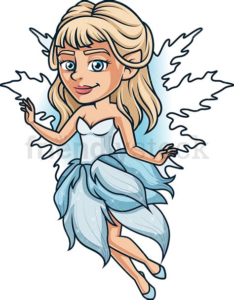 Snow Fairy Cartoon Clipart Vector Friendlystock